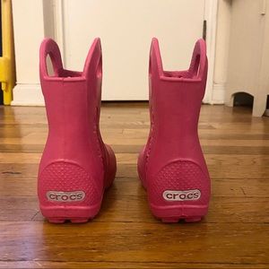 Pink Croc Rain Boots